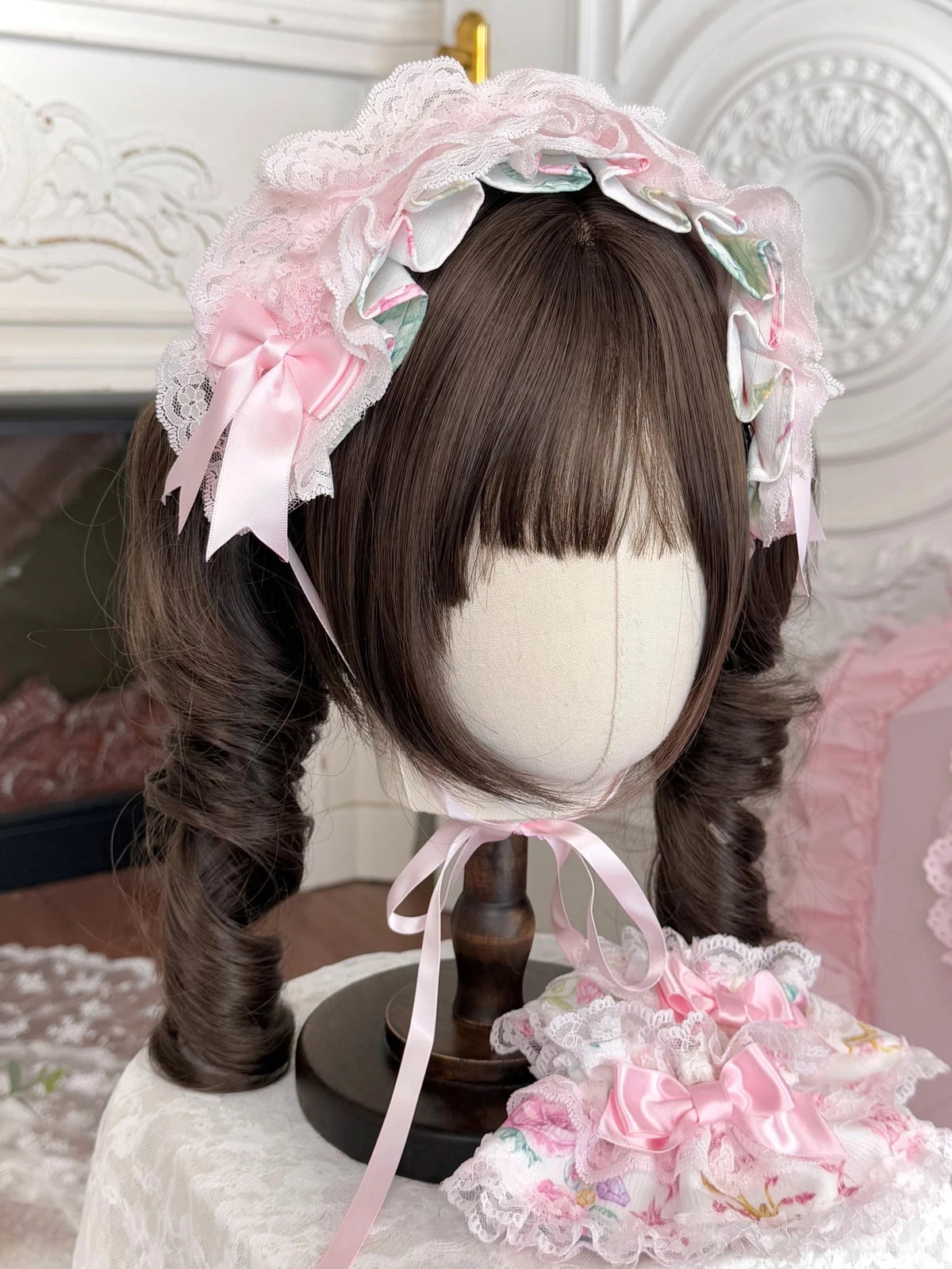 Spring 2025 Vintage Flower Wall Sweet Lolita Accessories Set BNT KC Hair Clips - LolitaEra