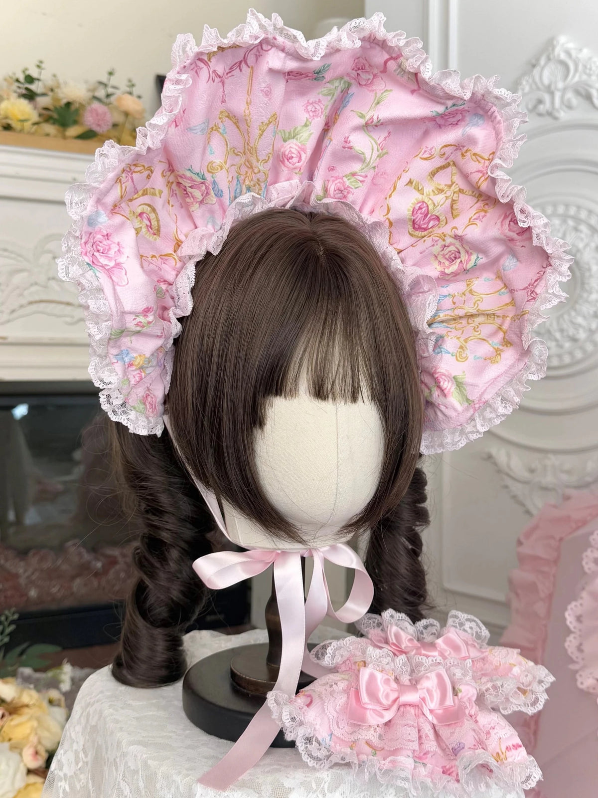 Spring 2025 Vintage Flower Wall Sweet Lolita Accessories Set BNT KC Hair Clips - LolitaEra
