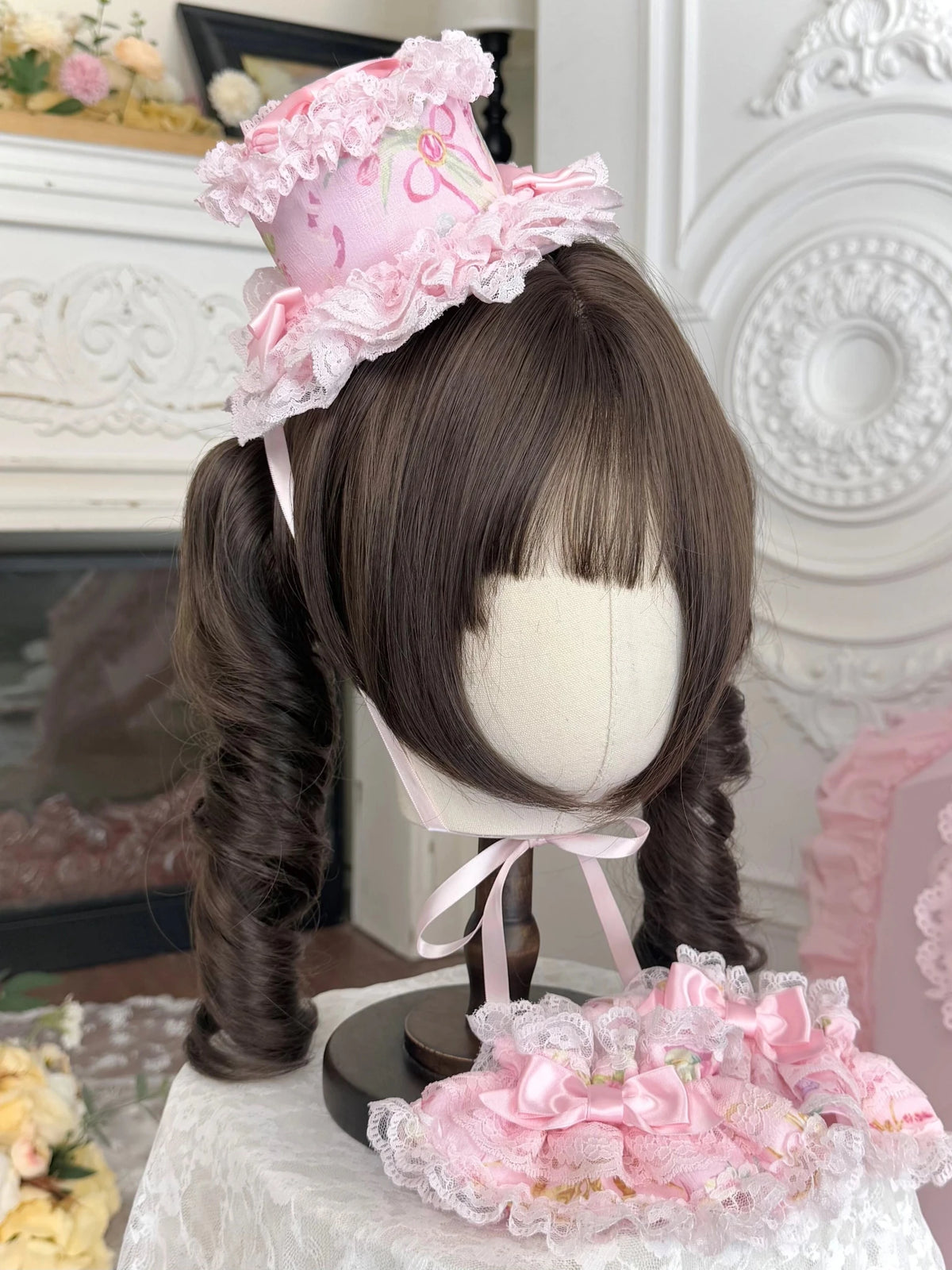 Spring 2025 Vintage Flower Wall Sweet Lolita Accessories Set BNT KC Hair Clips - LolitaEra