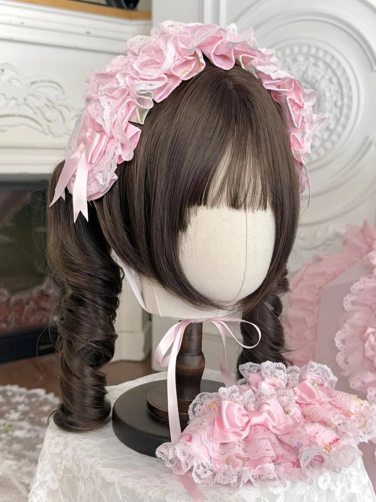 Spring 2025 Vintage Flower Wall Sweet Lolita Accessories Set BNT KC Hair Clips - LolitaEra