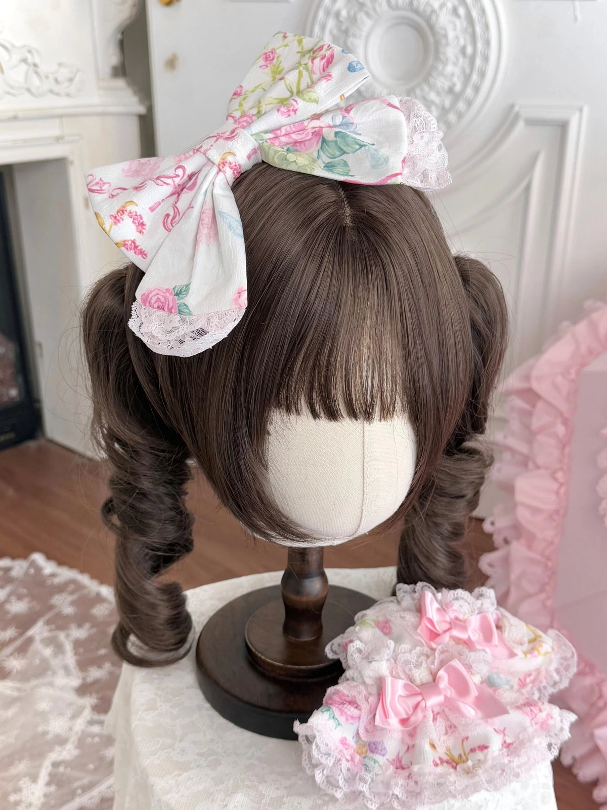 Spring 2025 Vintage Flower Wall Sweet Lolita Accessories Set BNT KC Hair Clips - LolitaEra