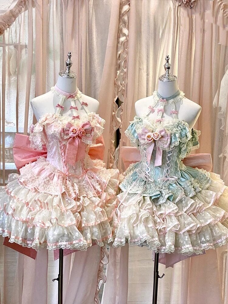 Spring Romance Princess Mint Green JSK - LolitaEraGreen DressSSpring Romance Princess Mint Green JSK
