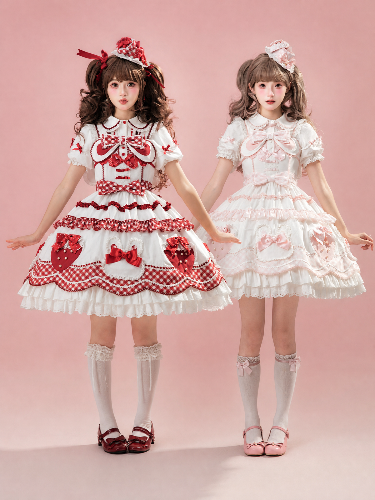 Starry‑Fallen Strawberry Rabbit Original Lolita Cute JSK Dress - LolitaEra