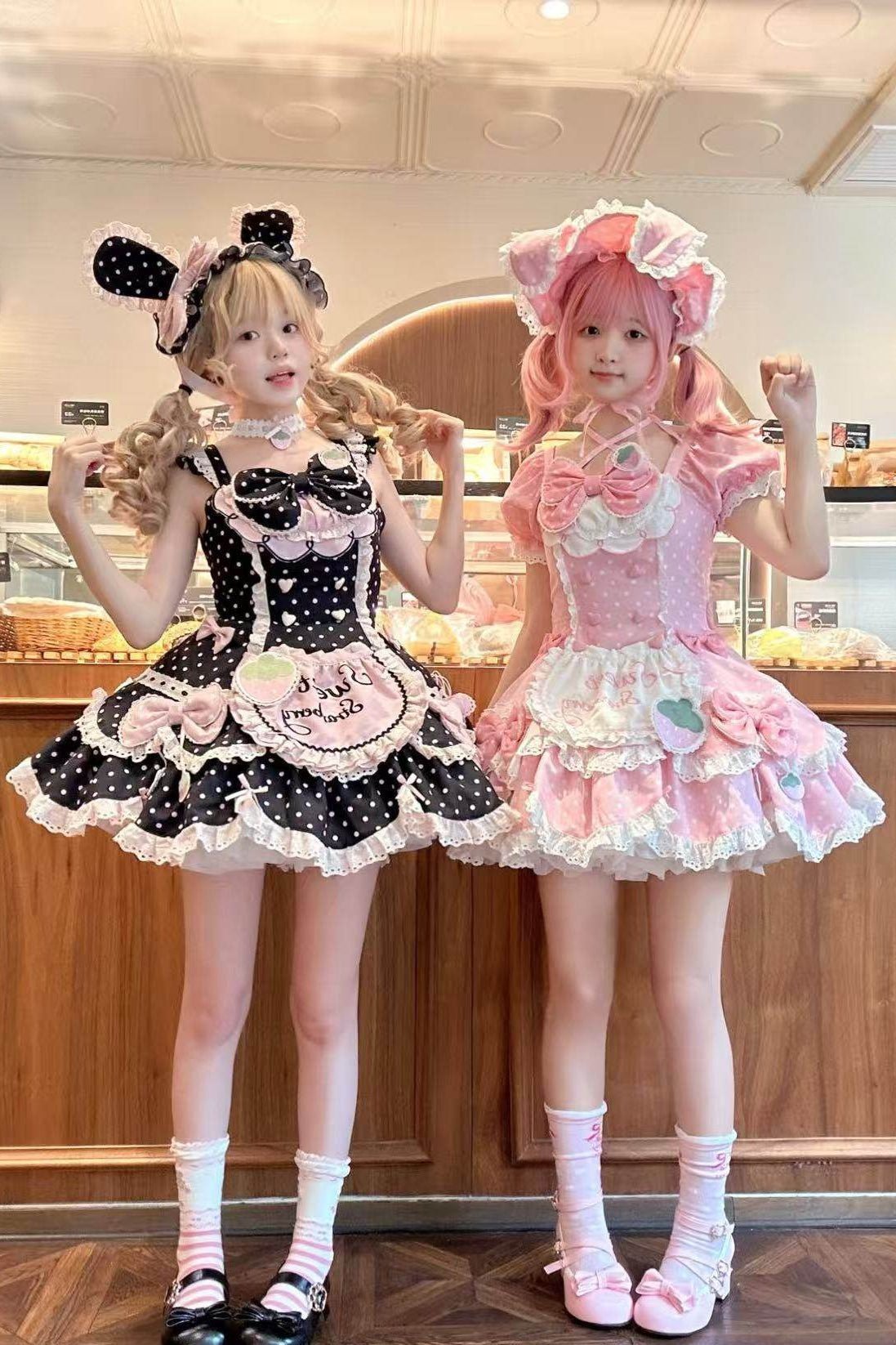 Strawberry Dot Kawaii Lolita Dress - LolitaEraRed DressXSStrawberry Dot Kawaii Lolita Dress