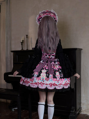 Strawberry Parfait Sweet Lolita Princess Dress 1338 - LolitaEraBlack DressSStrawberry Parfait Sweet Lolita Princess Dress 1338