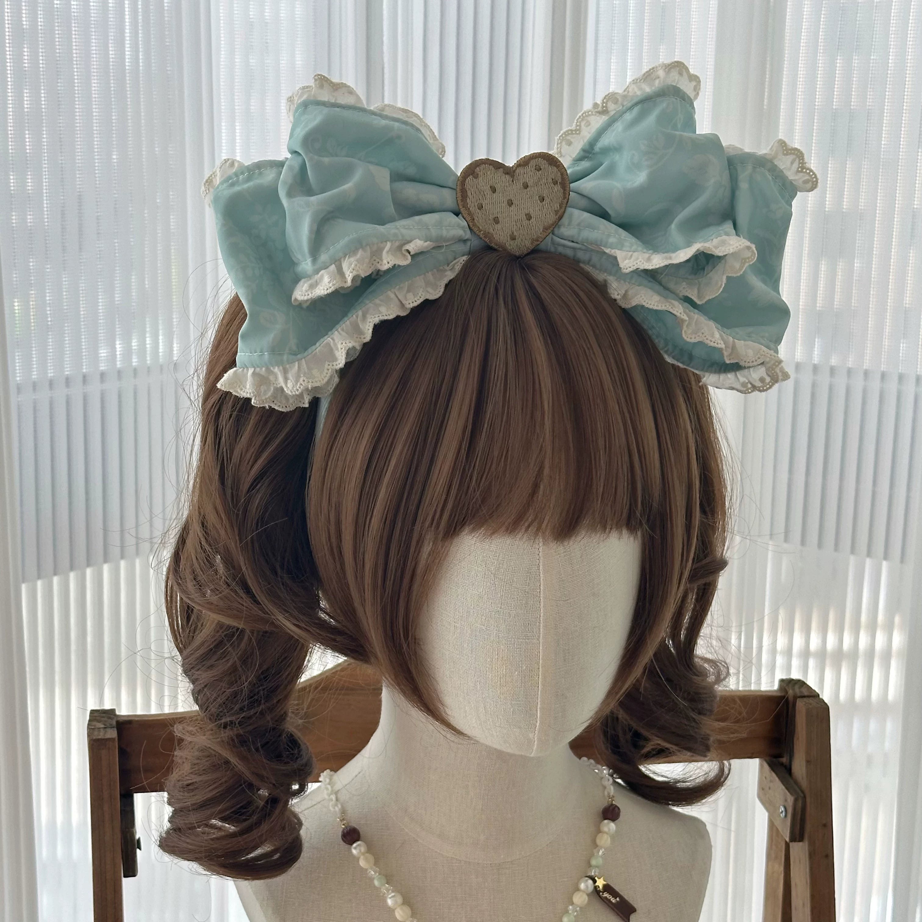 Full Payment Pre-order Dessert Off-center Waist JSK Original Thin Mint Print Lolita Design Dress - Day Rabbit