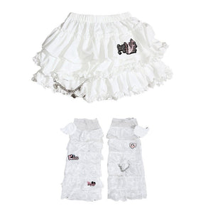 Sweet Puff A - Line Mini Skirt - LolitaEraWhite SkirtSSweet Puff A - Line Mini Skirt
