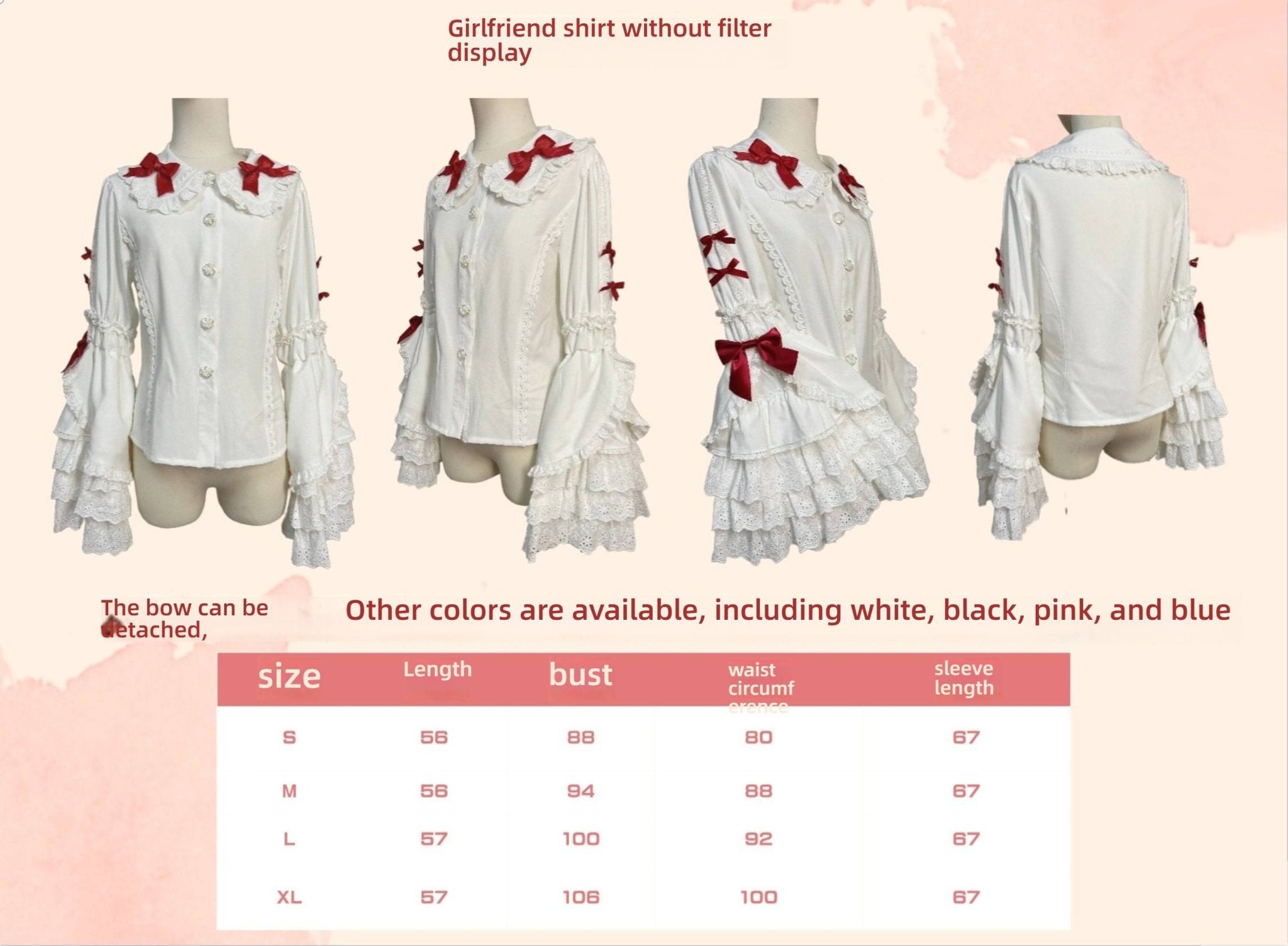 SweetLolita Strawberry Stripe Ribbon Dress 1224 - LolitaEraRed JSK+Hairband+Short - Sleeved InnerSSweetLolita Strawberry Stripe Ribbon Dress 1224