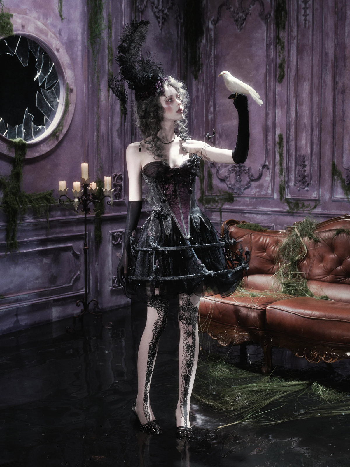 【September 6Th 20:00Pm】The Legacy of the Dead: Silent Mary Gothic Ghostlight Dress Skirt