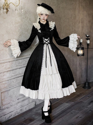 The Nutcracker Classic Long Red/Black OP Dress Set 1320 - LolitaEraRed SetSThe Nutcracker Classic Long Red/Black OP Dress Set 1320