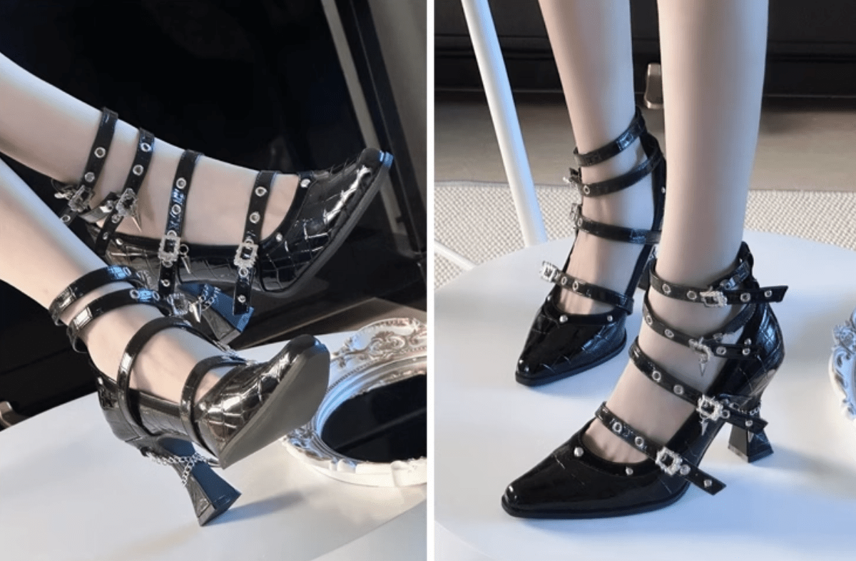 Thorn Throne Gothic Irregular Heel Shoes - LolitaEra