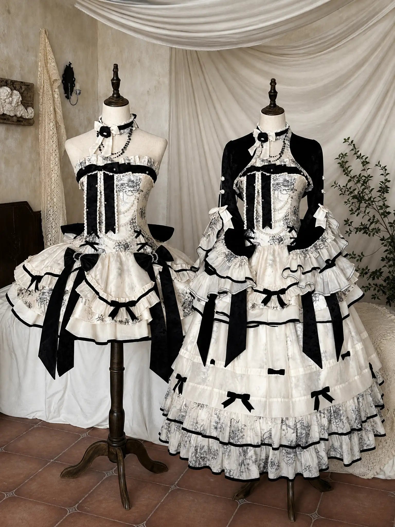 To Brandy French Noble Toile de Jouy Ballet Lolita JSK Set - LolitaEra