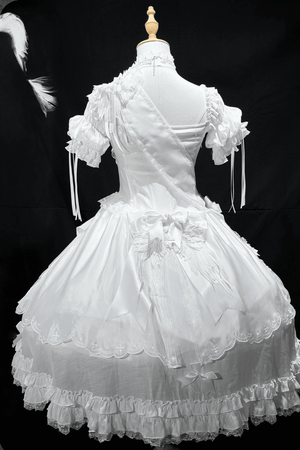 𝜗ৎ( PRE - ORDER ) Pure White Prayer Basic Lolita Dress LE1167 - LolitaEraWhiteXS𝜗ৎ( PRE - ORDER ) Pure White Prayer Basic Lolita Dress LE1167