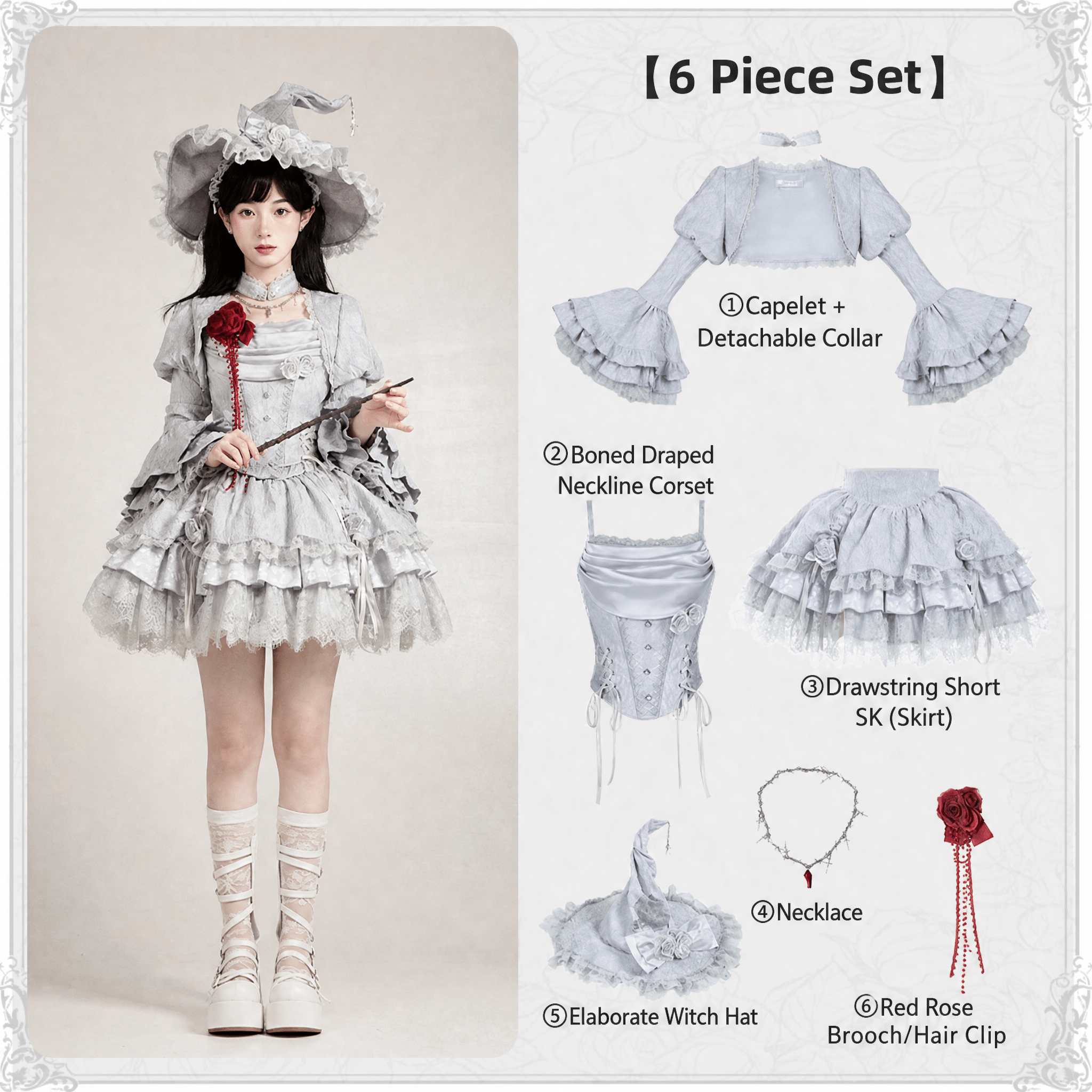 Twilight Lolita Gothic Corset & SK Set - LolitaEra