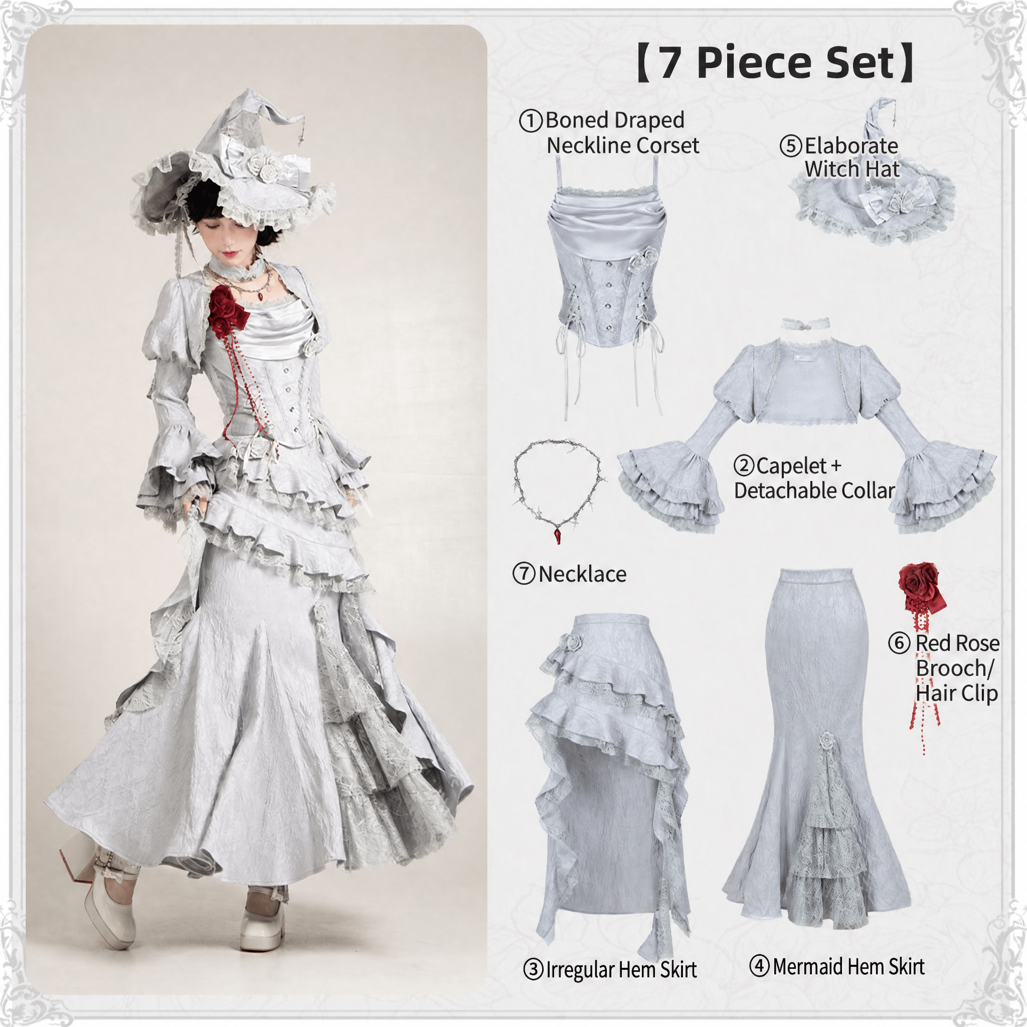 Twilight Lolita Gothic Corset & SK Set - LolitaEra