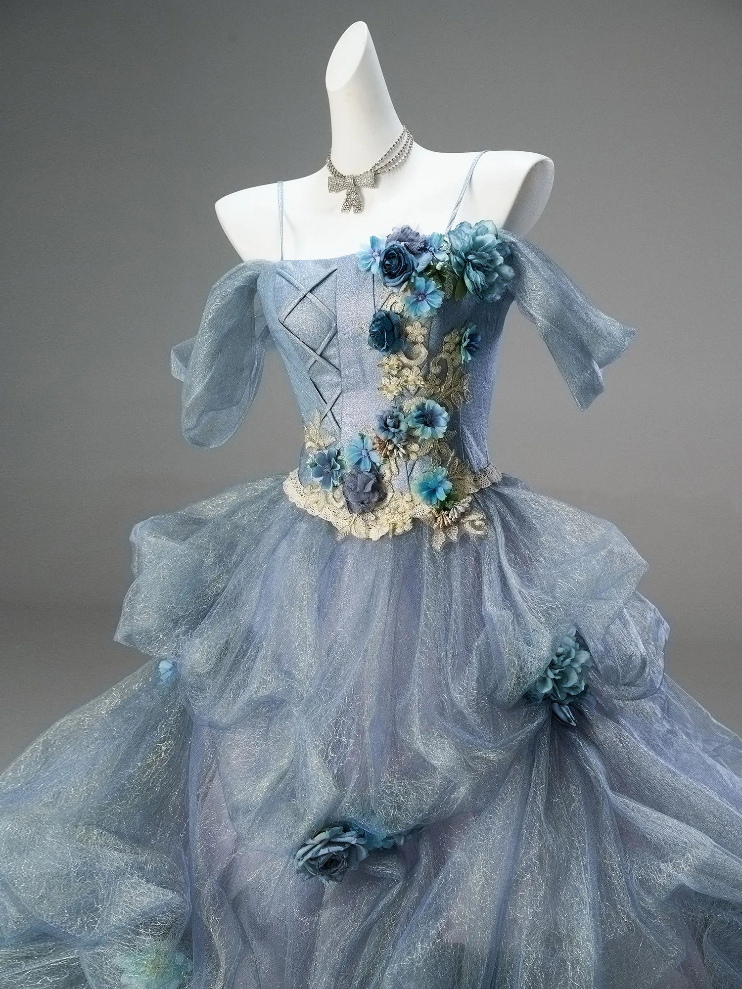 Cross Queen | "Under the Sea" 25-Layer Big Hem Art Exam Vocal Birthday 18th Coming-of-Age Princess Gown