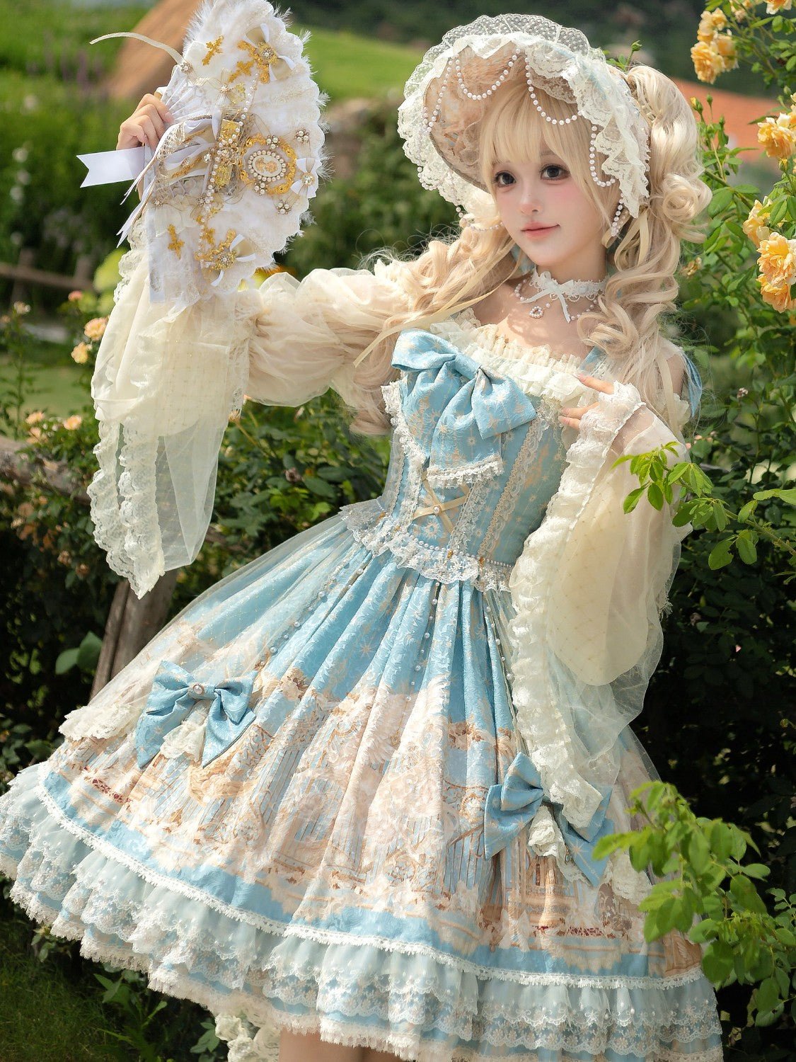 Unicorn Classic Lolita Dress - LolitaEraFull set=JSK+Blouse+KCSBlueUnicorn Classic Lolita Dress