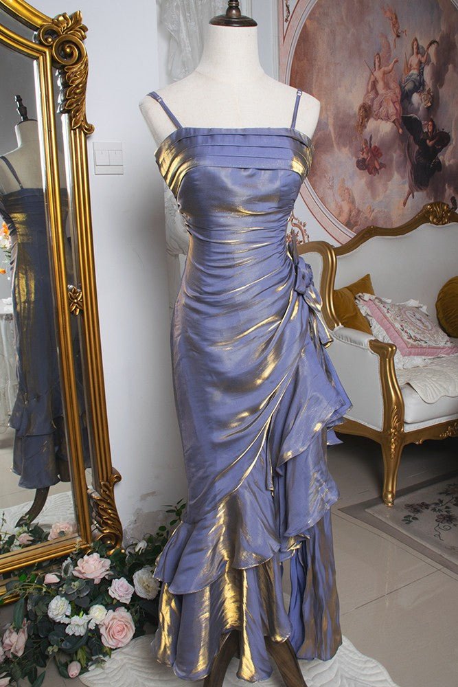 Vintage Holographic Mermaid Iridescent Gown - LolitaEra7XSVintage Holographic Mermaid Iridescent Gown