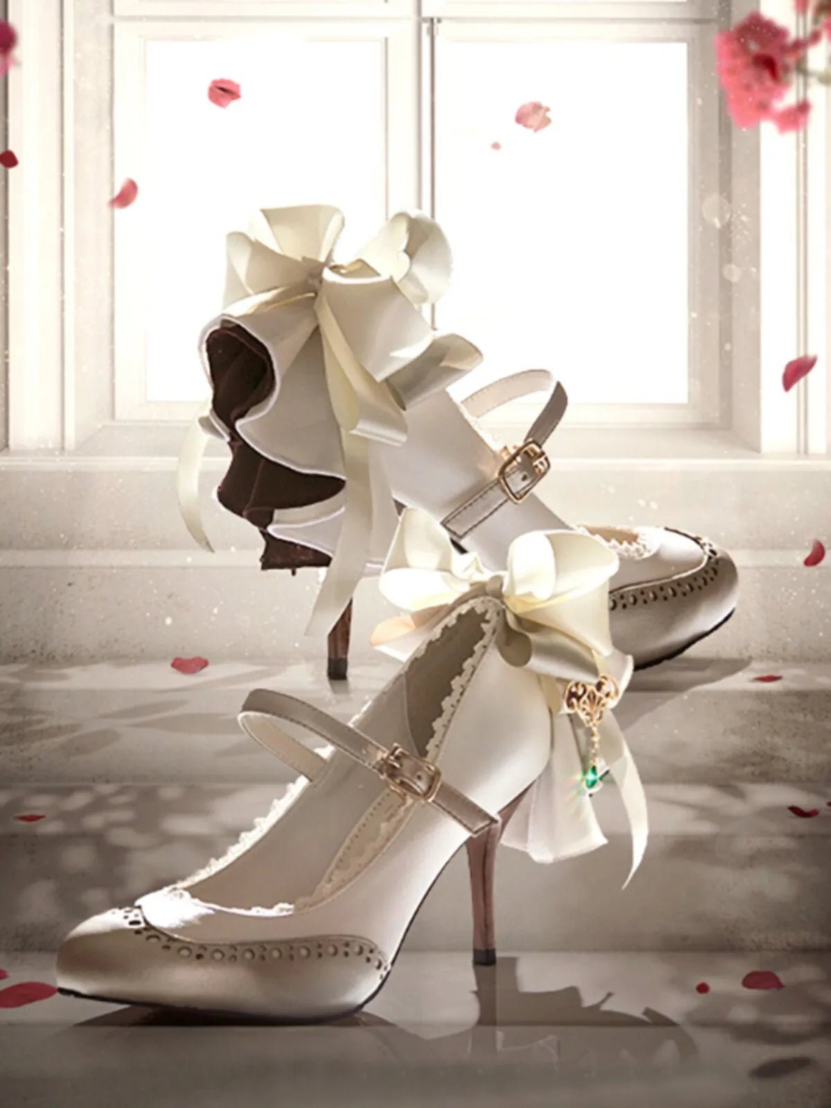 Violet Evergarden Classical Lolita Sweet Bow High Heels - LolitaEra