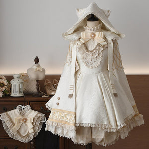 Wheel of Reincarnation Platinum SP Edition Lolita OP Dress - LolitaEraBeige SetSWheel of Reincarnation Platinum SP Edition Lolita OP Dress