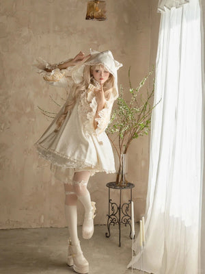 Wheel of Reincarnation Platinum SP Edition Lolita OP Dress - LolitaEraBeige SetSWheel of Reincarnation Platinum SP Edition Lolita OP Dress