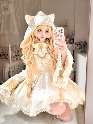 Wheel of Reincarnation Platinum SP Edition Lolita OP Dress - LolitaEraBeige SetSWheel of Reincarnation Platinum SP Edition Lolita OP Dress