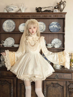 Wheel of Reincarnation Platinum SP Edition Lolita OP Dress - LolitaEraBeige SetSWheel of Reincarnation Platinum SP Edition Lolita OP Dress