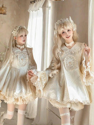 Wheel of Reincarnation Platinum SP Edition Lolita OP Dress - LolitaEraBeige SetSWheel of Reincarnation Platinum SP Edition Lolita OP Dress