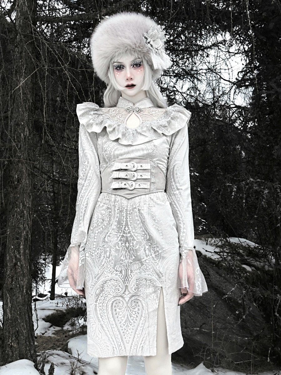 Whispers of the Snow Realm Gothic Dress - LolitaEra