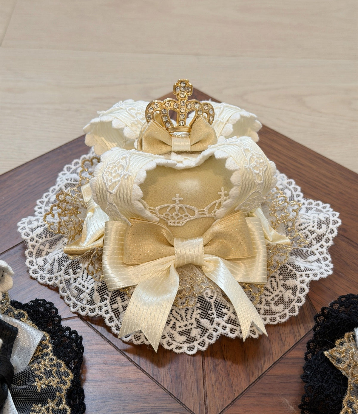 White Striped Crown Idol Academy Lolita Fake Two-Piece OP Dress - LolitaEra