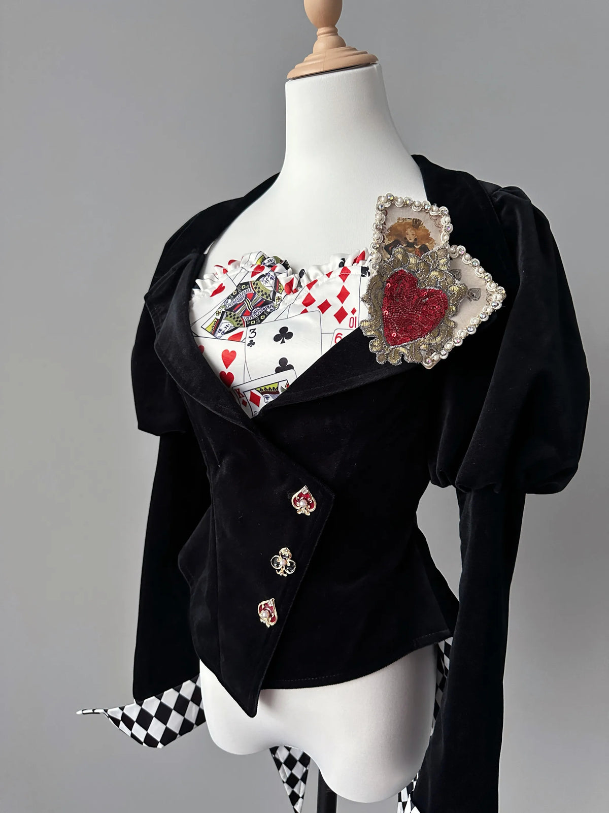 Women's Alice Mr. Rabbit Playing Card Lolita Jacket