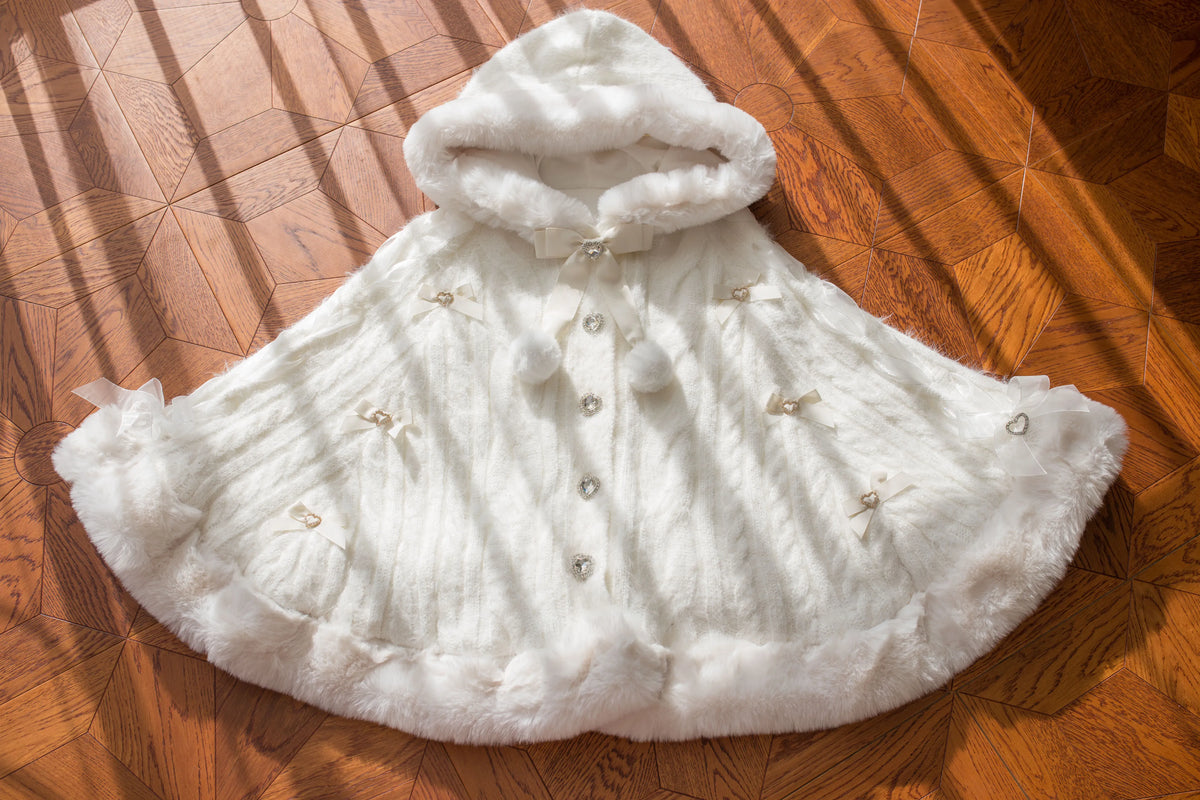 Women's Japanese Knit Soft Girl Lolita Cape Sweater