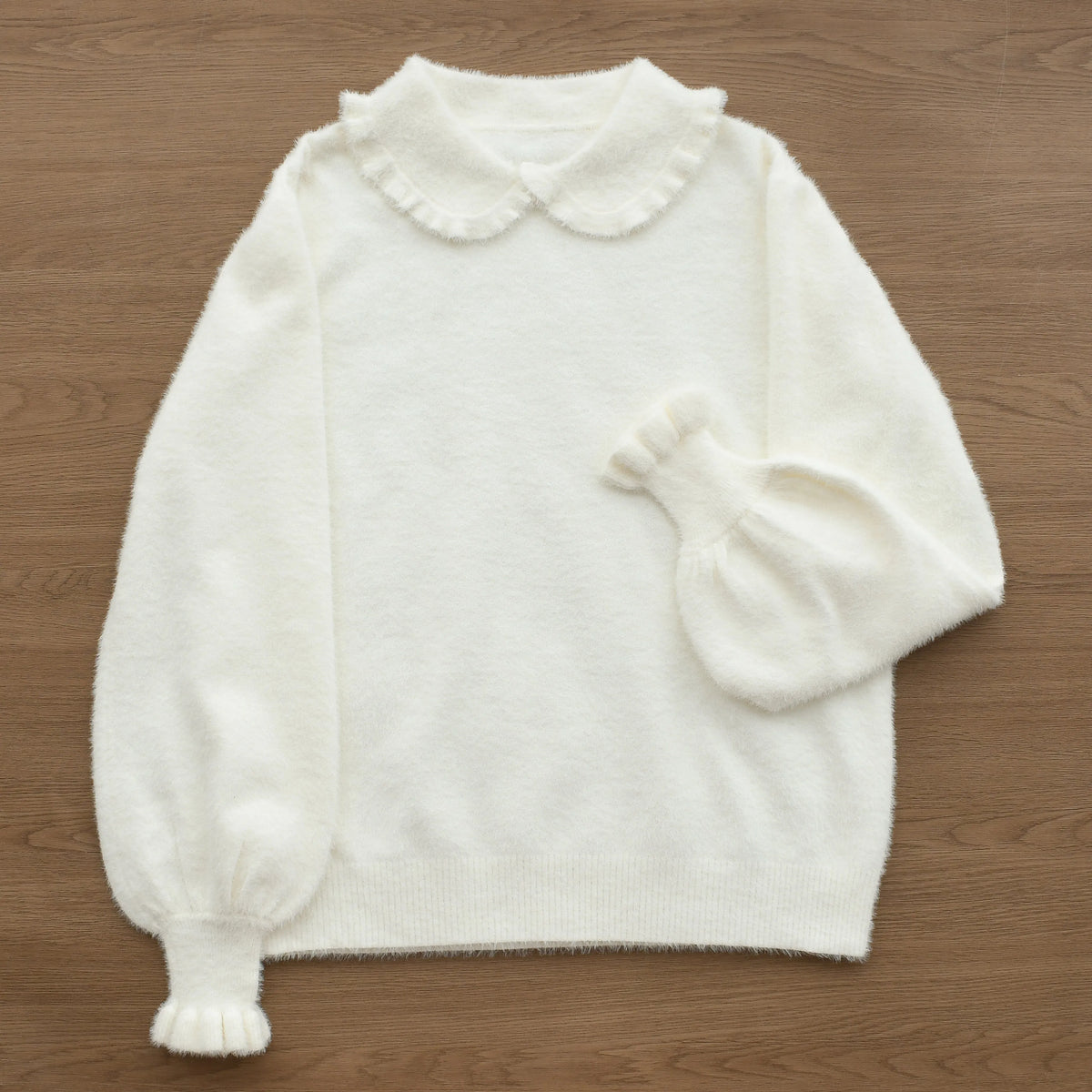 Women's Knit Puff Sleeve Turtleneck Lolita Sweater
