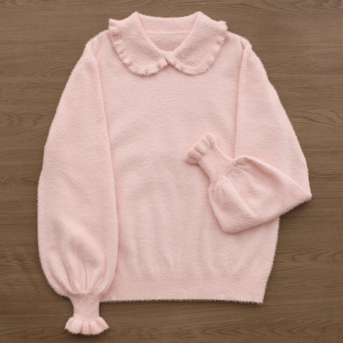 Women's Knit Puff Sleeve Turtleneck Lolita Sweater