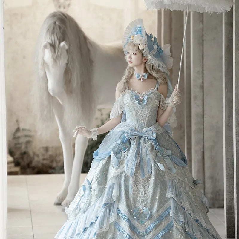 Women's Sweet Bridal Princess Lolita Dress Set
