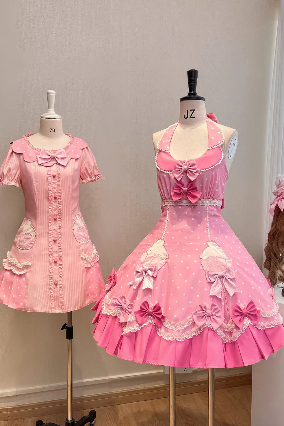 Women's Tea Break Rabbit Dot Print Lolita Dress