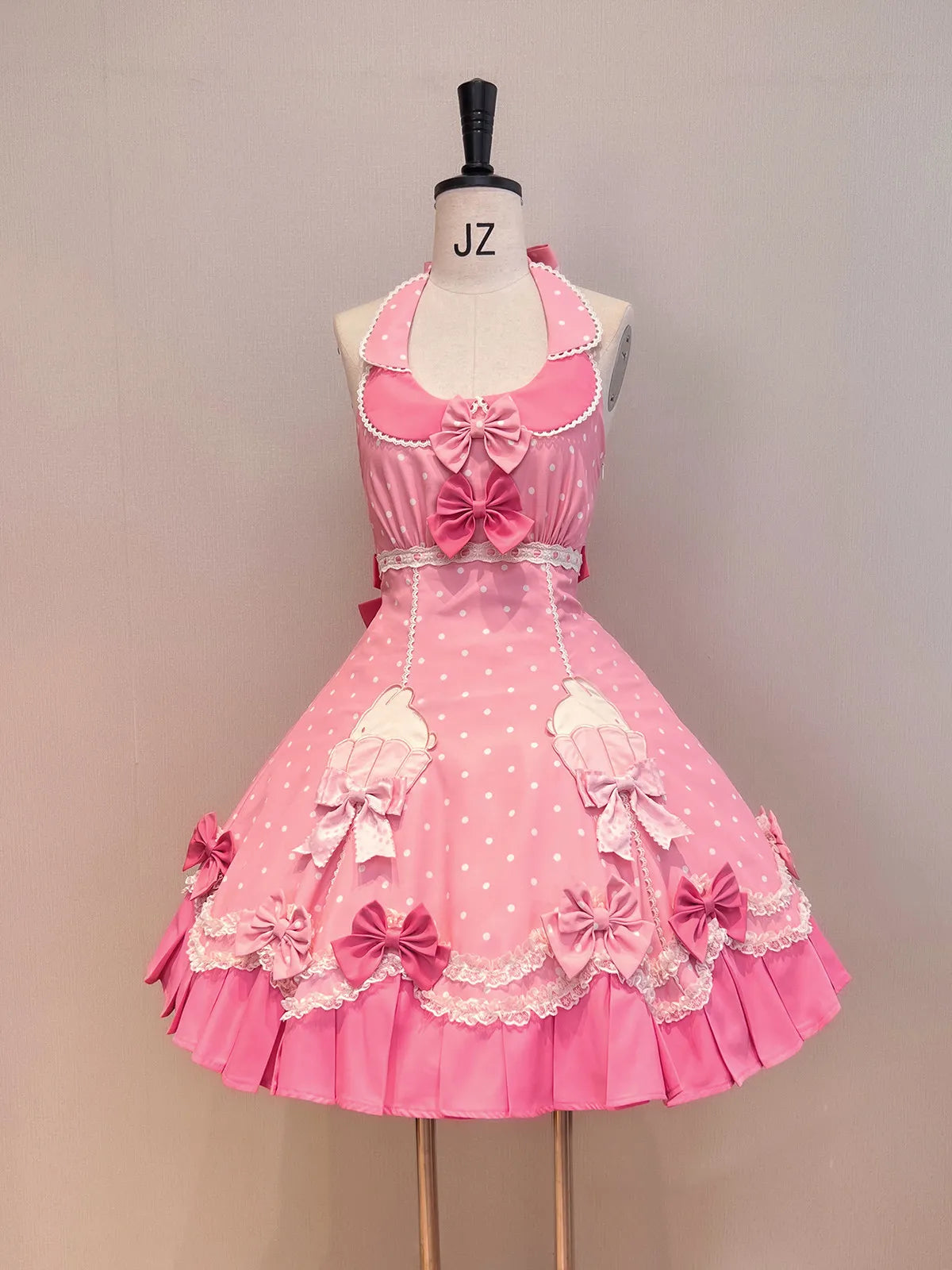 Women's Tea Break Rabbit Dot Print Lolita Dress