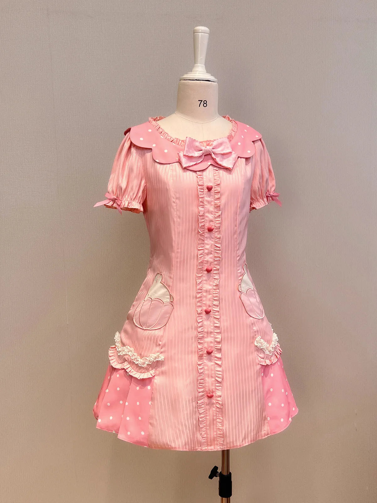 Women's Tea Break Rabbit Dot Print Lolita Dress