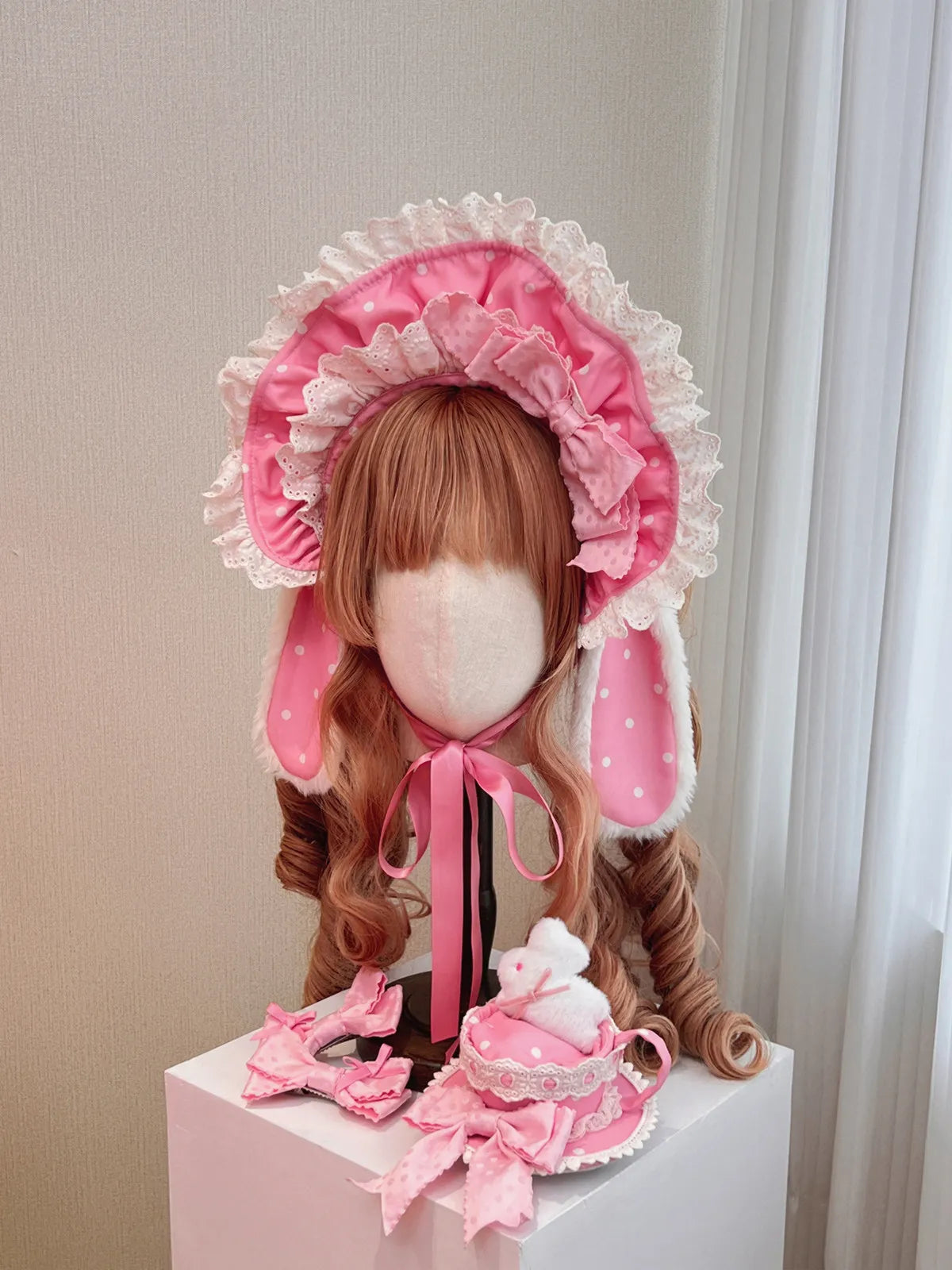 Women's Tea Break Rabbit Dot Print Lolita Dress