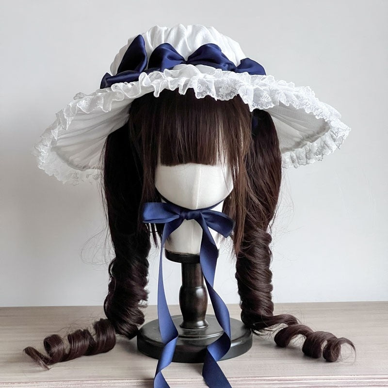 Lolita Classic Vintage Doll Lace Parasol Hat LA1001