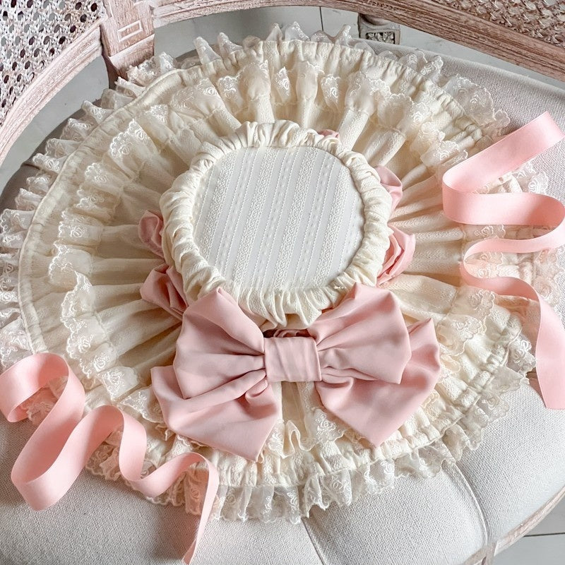 Lolita Classic Vintage Doll Lace Parasol Hat LA1001