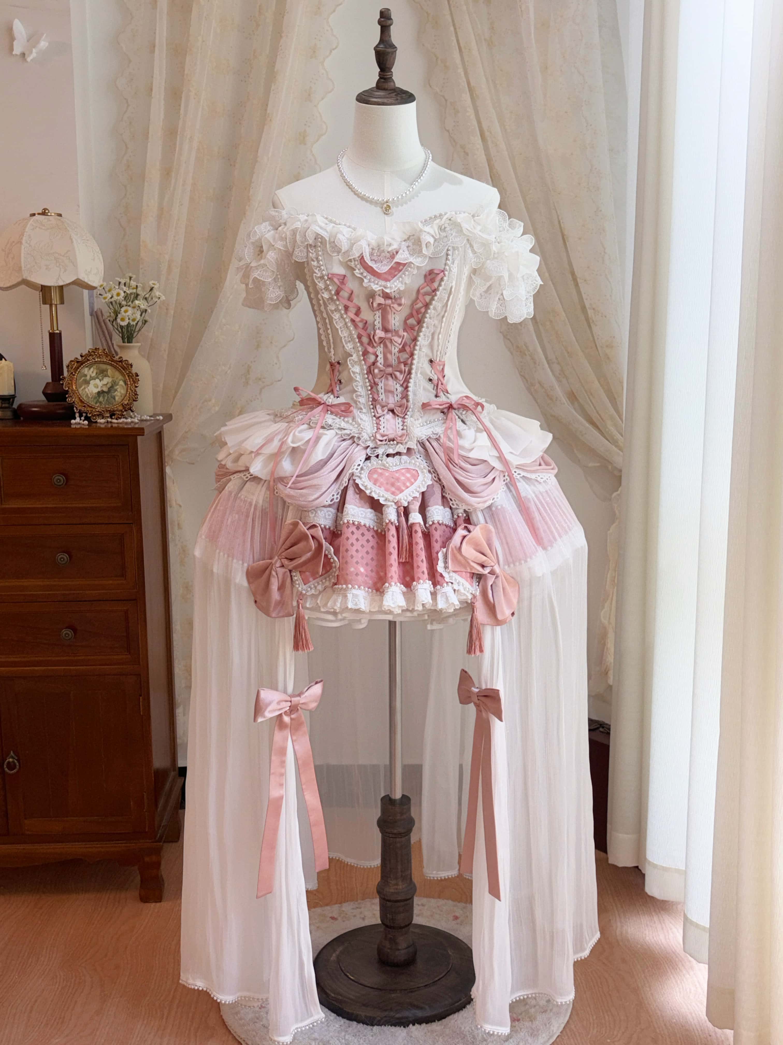 Sweet Dancer Lolita Ballet Style Tiered Dress Set