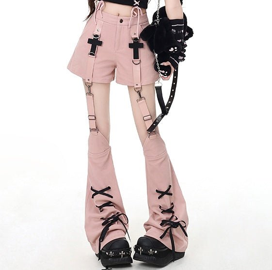 Y2K Harajuku Low - Waist Denim Hot Pants - LolitaEraPinkSY2K Harajuku Low - Waist Denim Hot Pants