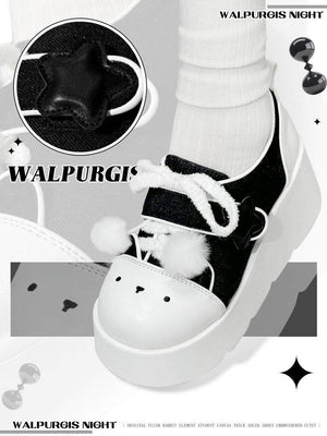 Y2K Lolita Fleece - lined Platform Shoes 1305 - LolitaEraBlack Set34Y2K Lolita Fleece - lined Platform Shoes 1305