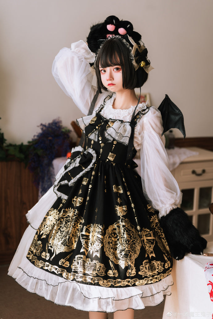 Gilded Fairy Town Lolita Original Printed JSK Dress