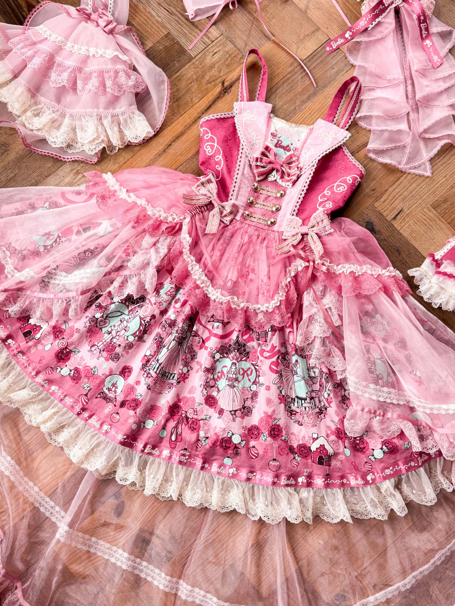 Nutcracker x Barbie Collab Original Lolita Elegant Overlay Tulle JSK Dress