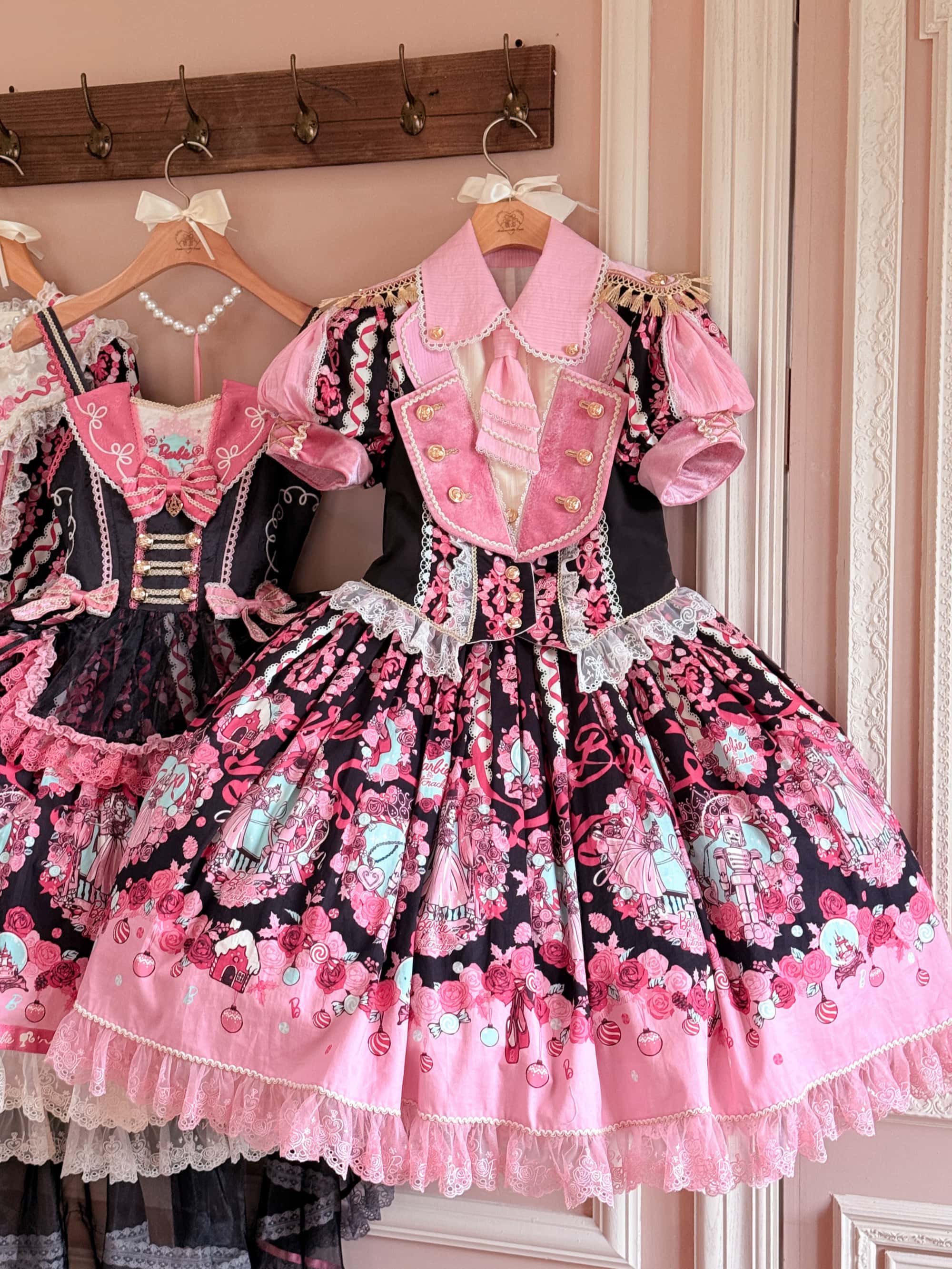 Nutcracker x Barbie Collab Original Lolita Elegant Fake Two‑Piece OP Dress