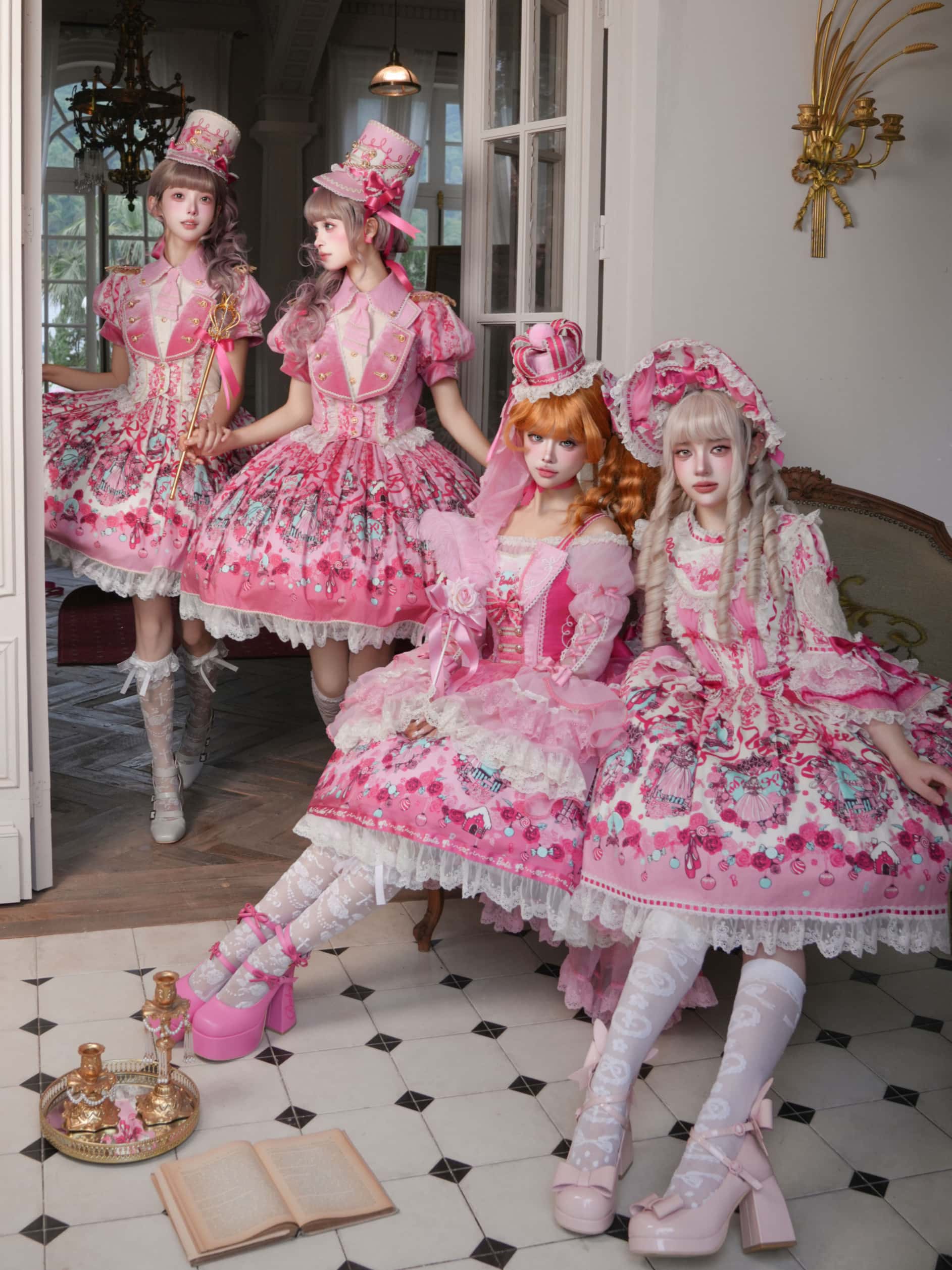 Nutcracker x Barbie Collab Original Lolita Elegant Fake Two‑Piece OP Dress