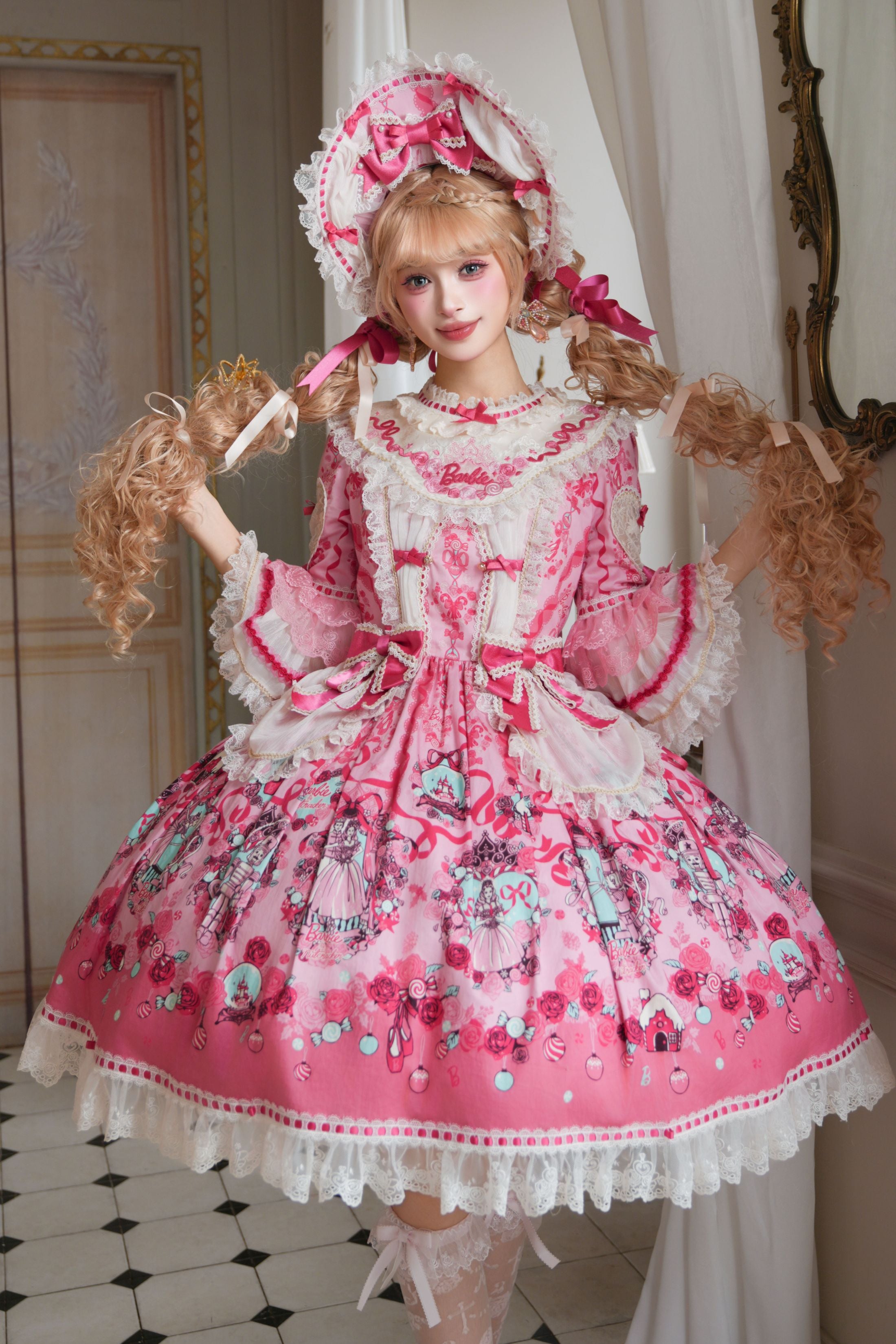 Nutcracker x Barbie Collab Original Lolita Elegant Printed OP Dress