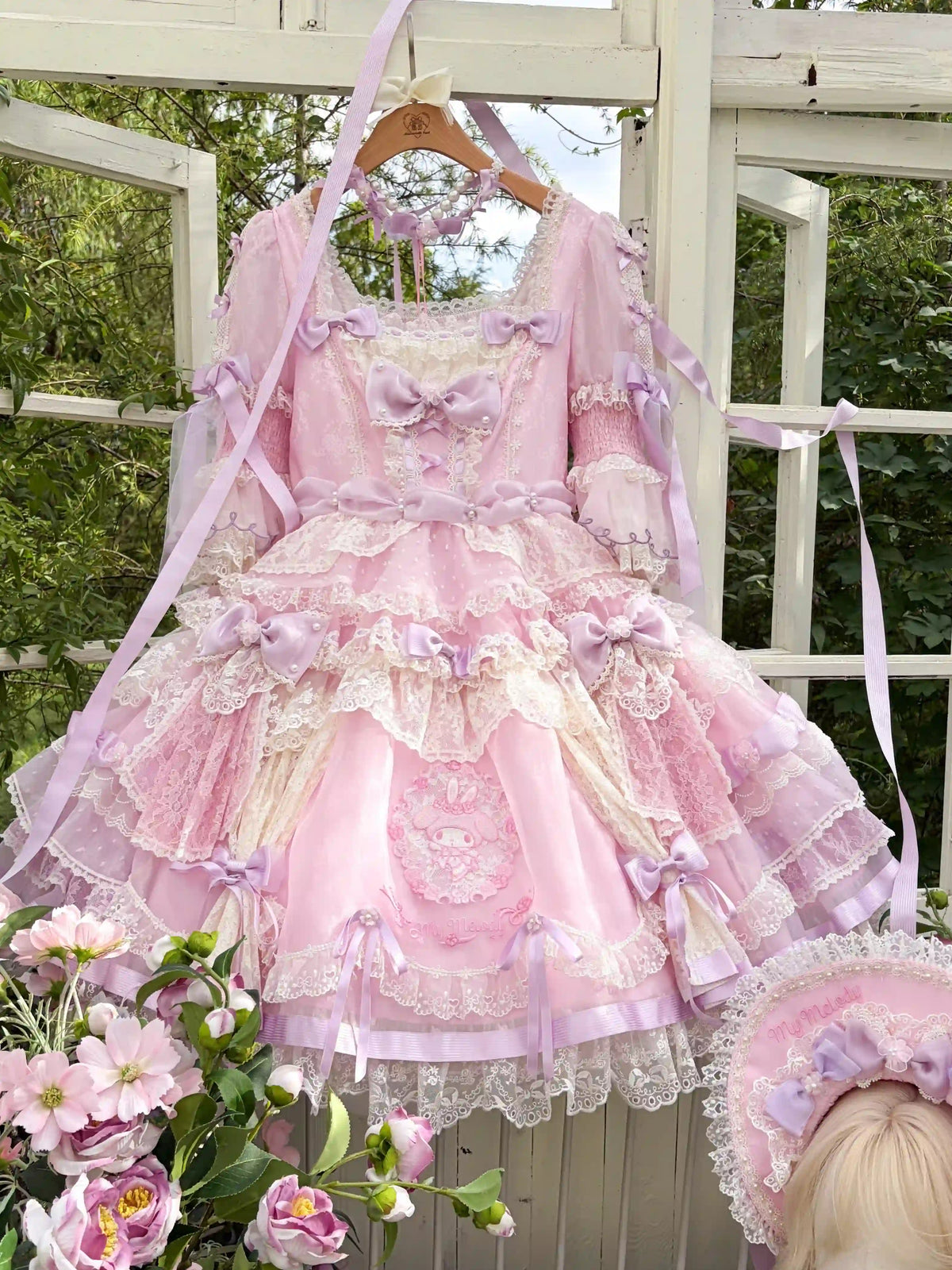 Sanrio Collaboration Series My Melody Dancing Lolita Curtain OP Dress